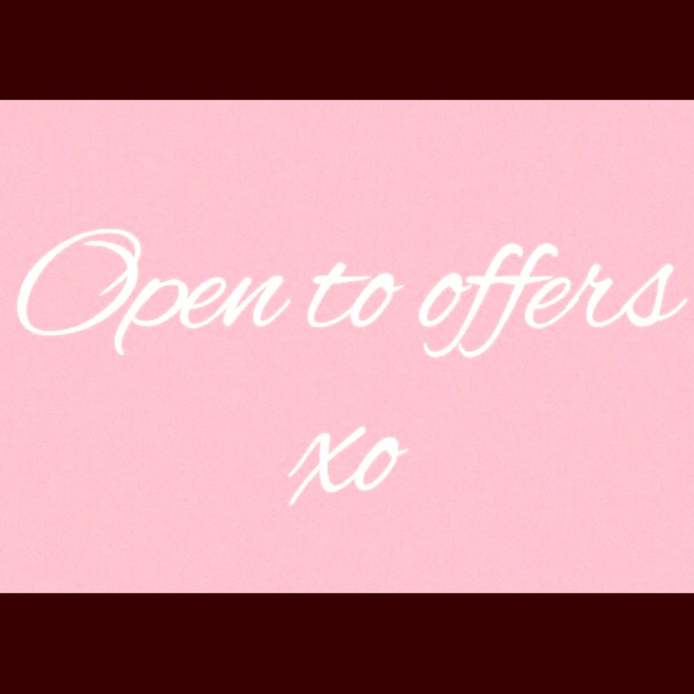 I am open to all reasonable offers!